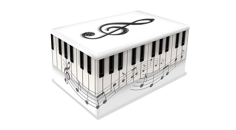 MUS02-URN Piano – Black _ White