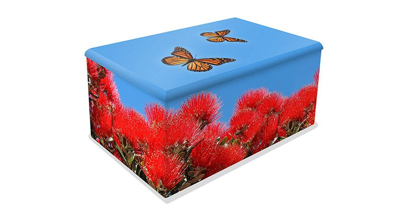 POH03-URN Pohutukawa with Monarch